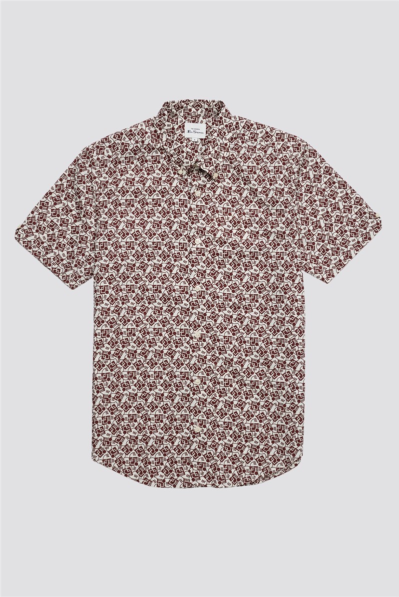  Regular Fit Retro Print Shirt