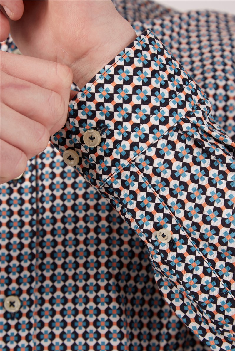 Ben Sherman Brighton Tile Geo Print Shirt