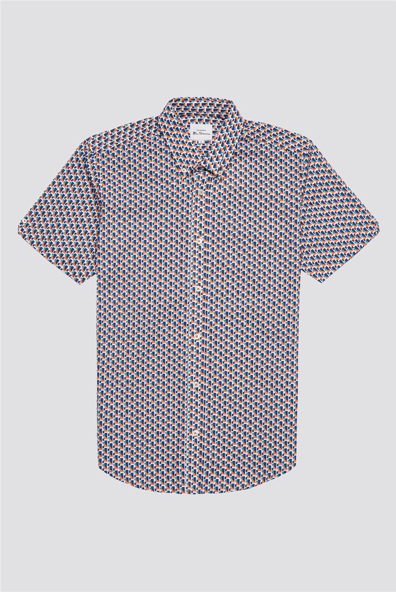  Slim Fit Geometric Print Shirt