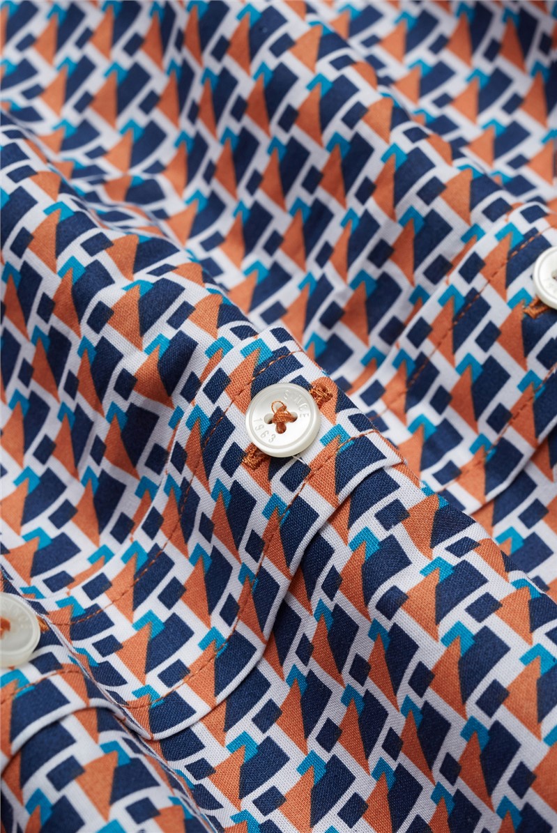  Slim Fit Geometric Print Shirt