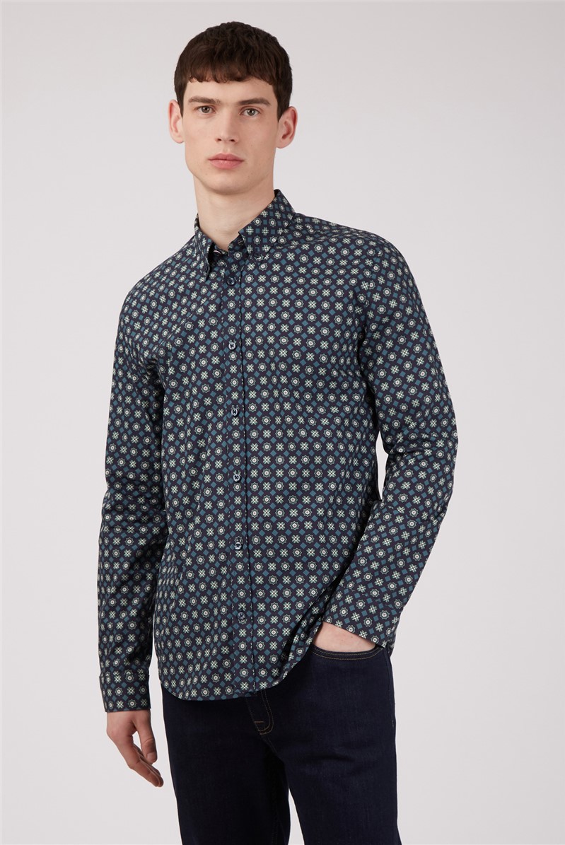 Ben Sherman Foulard Tile Print Shirt