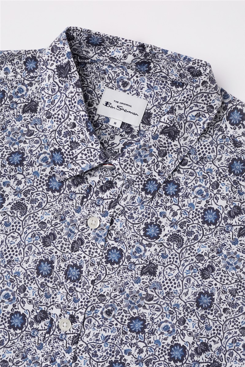 Ben Sherman Stamp Floral Print Shirt