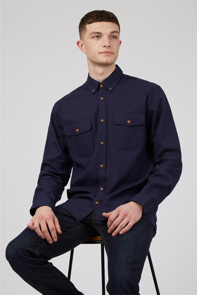 Ben Sherman Cotton Linen Overshirt