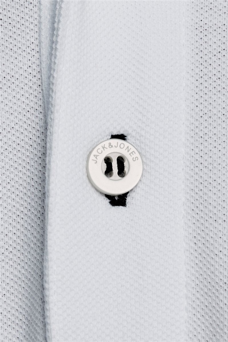 JACK & JONES White Logo Polo Shirt