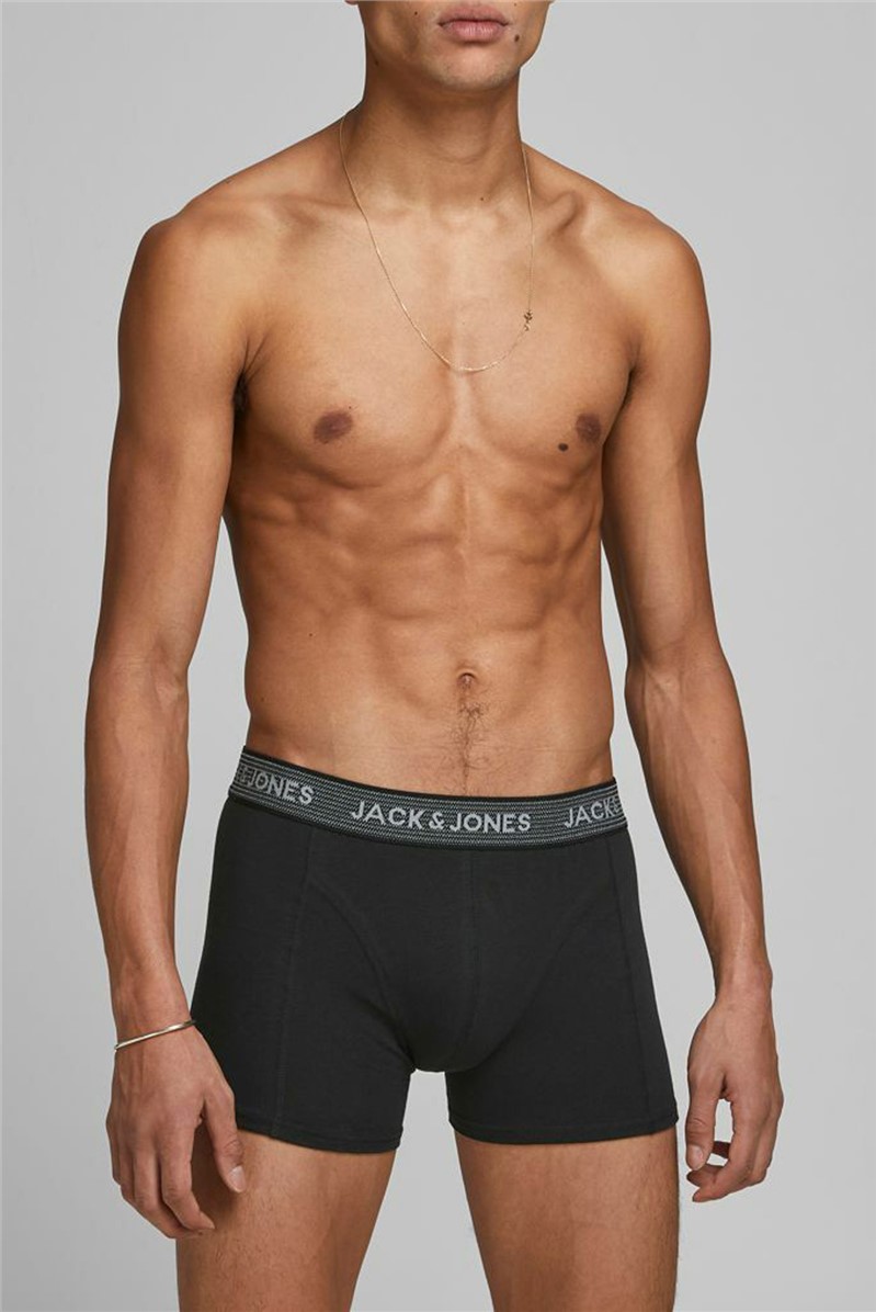 JACK & JONES 3 Pack Black Boxer Shorts