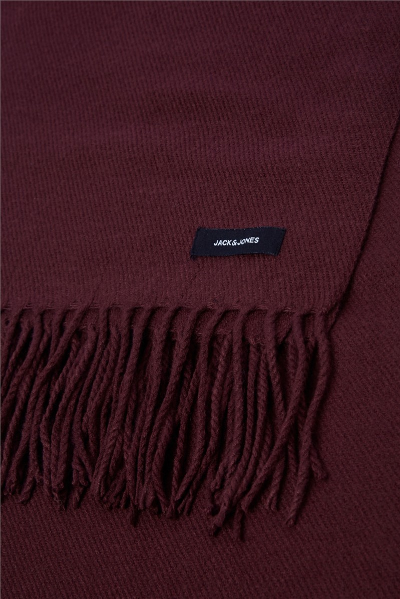 JACK & JONES Burgundy Woven Scarf