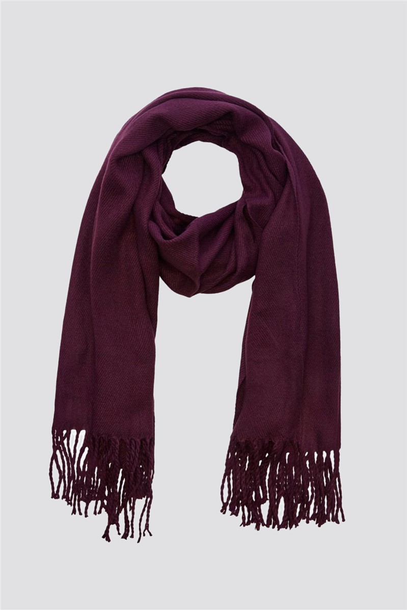 JACK & JONES Burgundy Woven Scarf