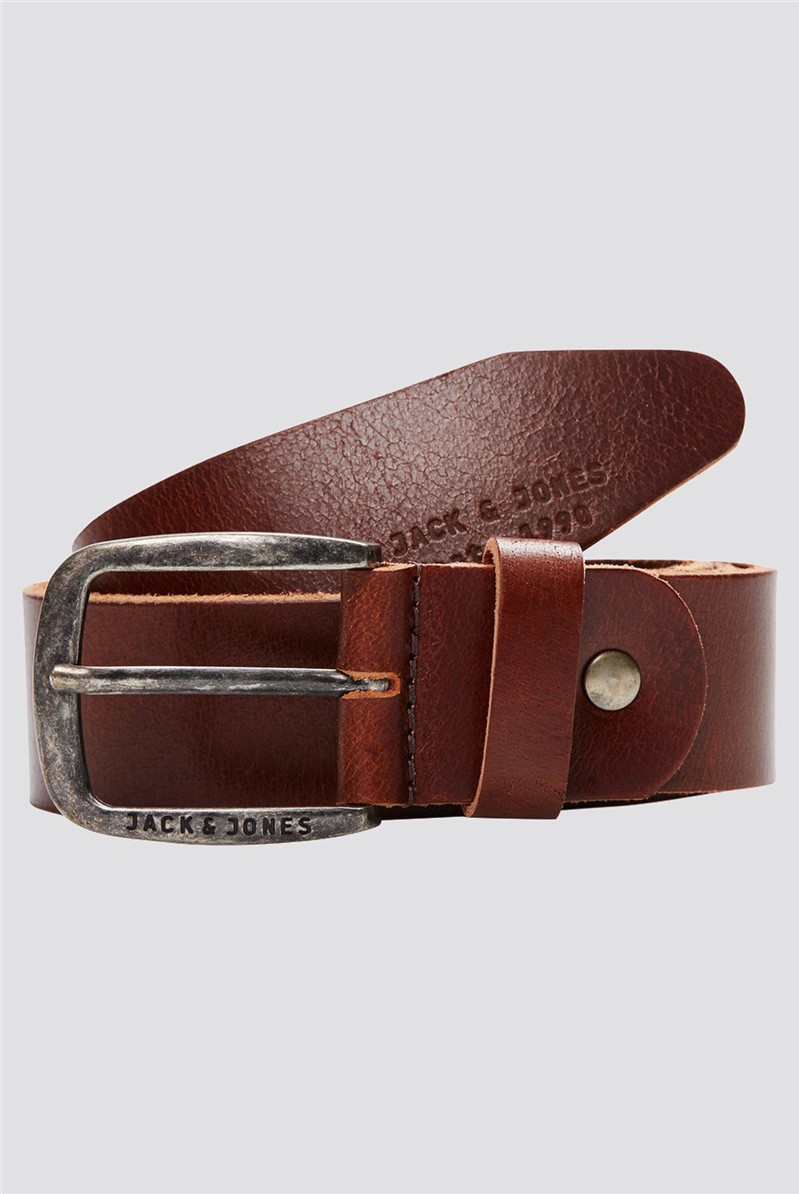 JACK & JONES Brown Leather Belt