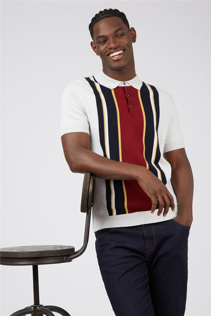 Vertical stripe polo clearance shirt