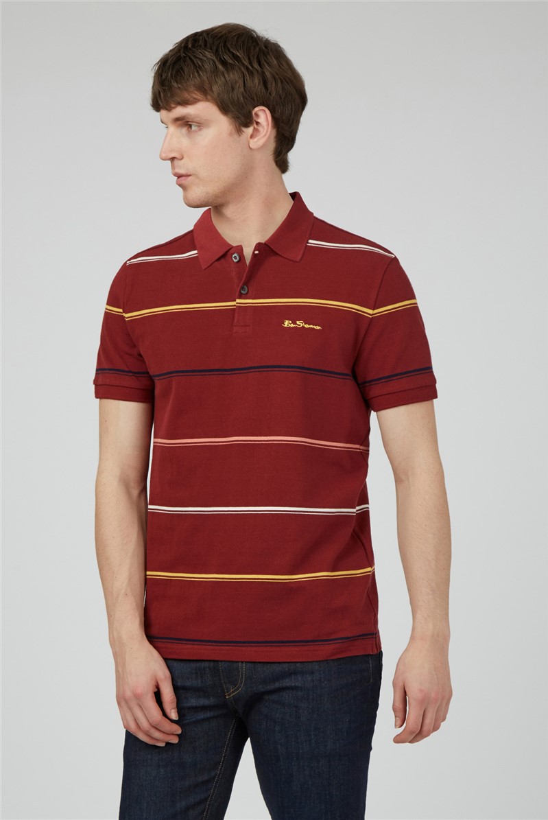  Fine Stripe Polo Shirt