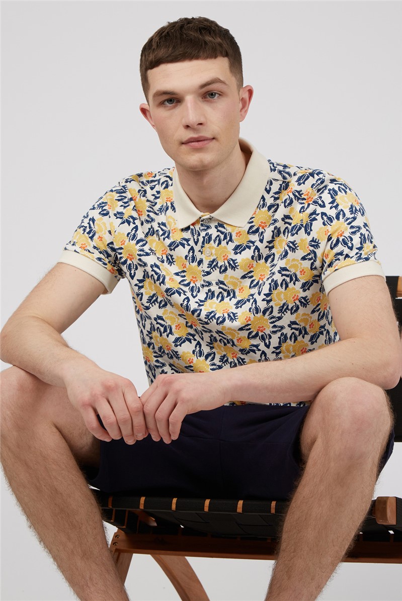  Floral Print Polo Shirt