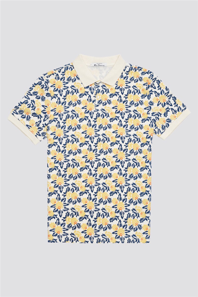  Floral Print Polo Shirt