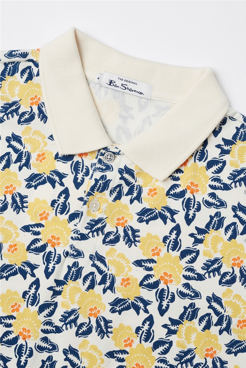  Floral Print Polo Shirt