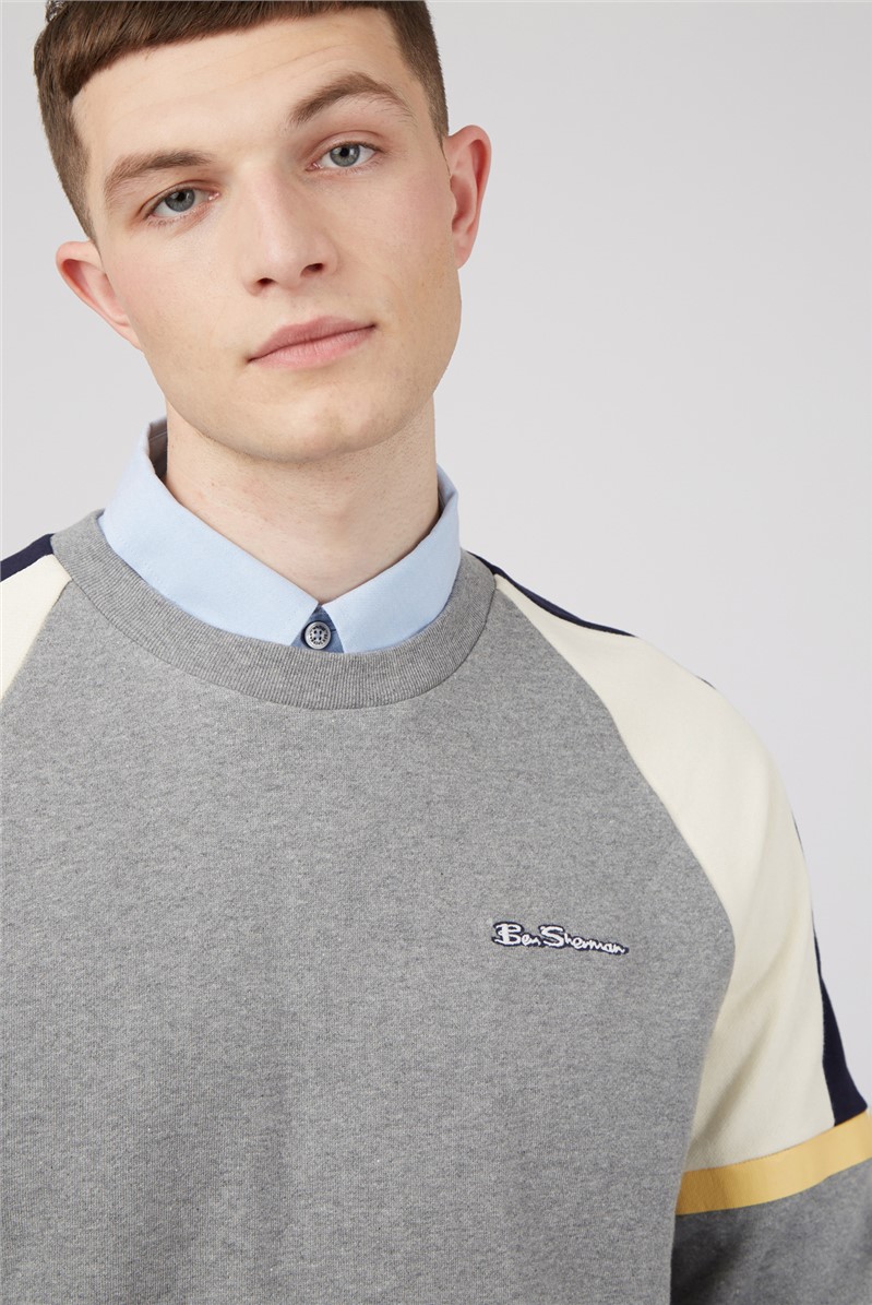 Ben Sherman Colour Block Crew Neck Sweatshirt