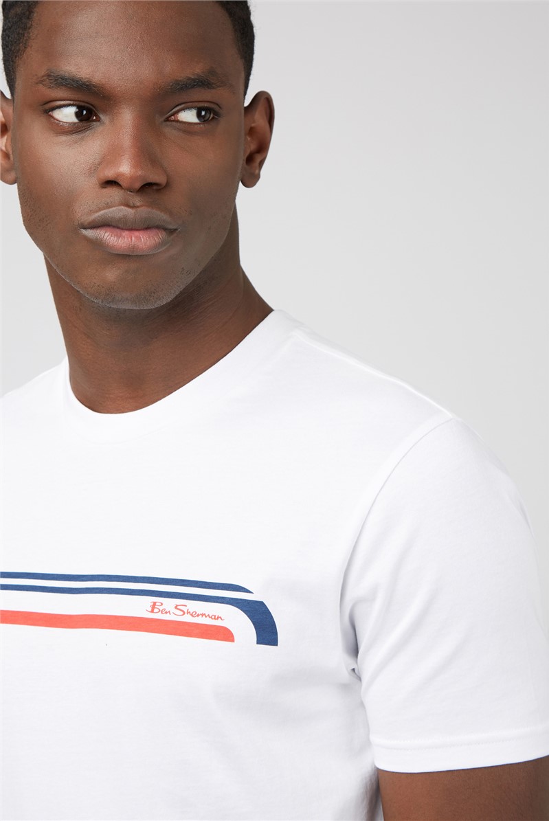 Lacoste chest best sale stripe t shirt