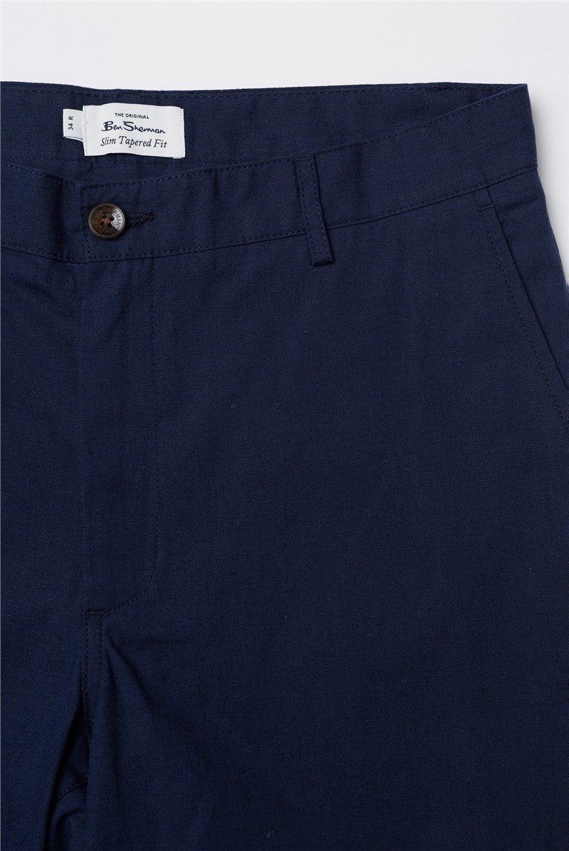 Ben Sherman Men's Cotton Linen Blend Trousers Suit Direct