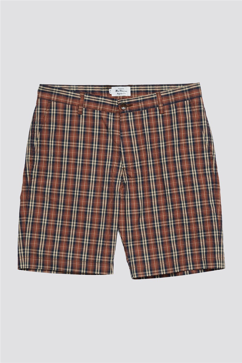 Mens check hot sale shorts uk