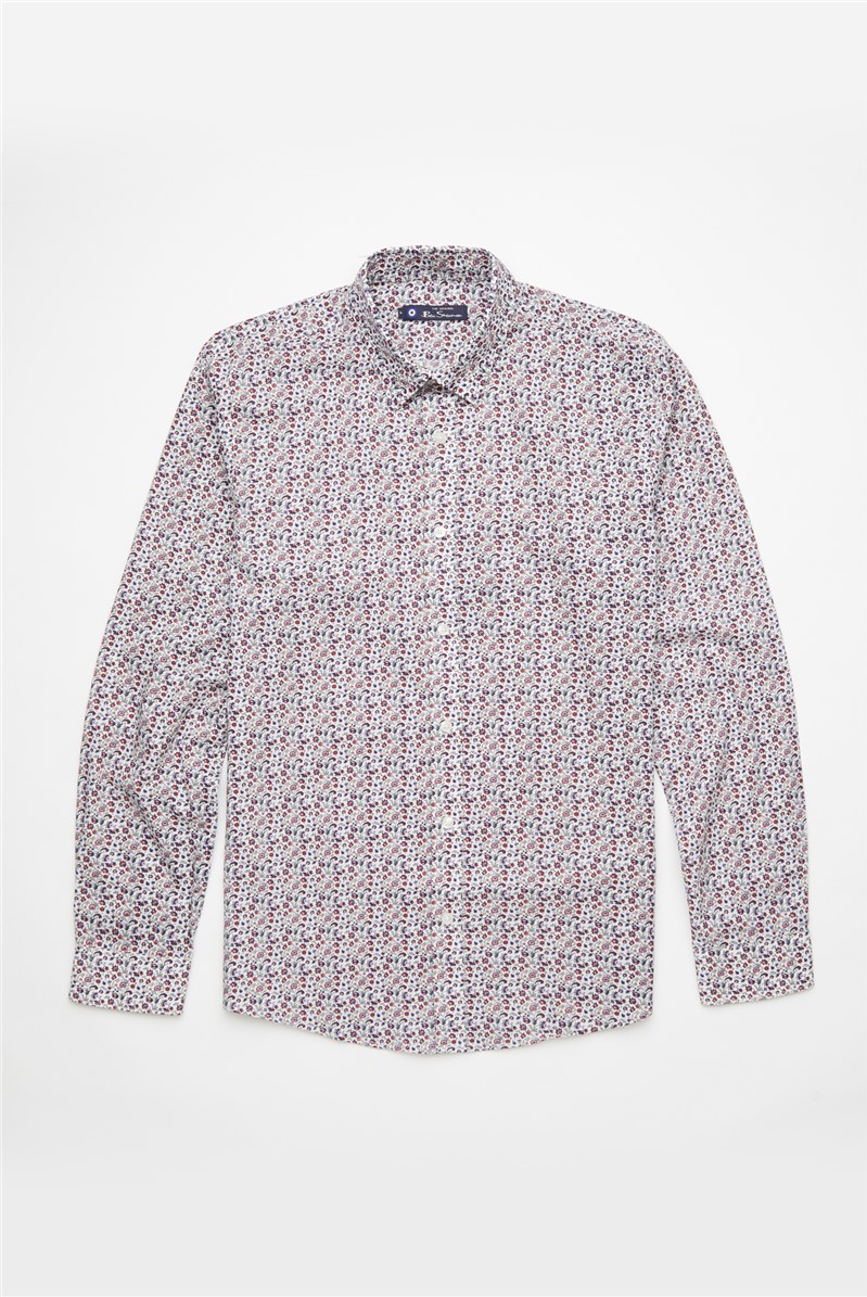  Casual Long Sleeved Multicoloured Floral Shirt