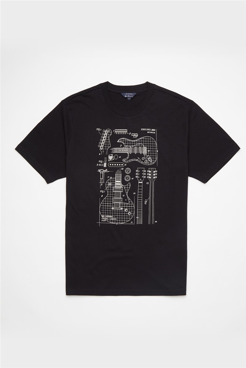  Black Print Graphic T-Shirt