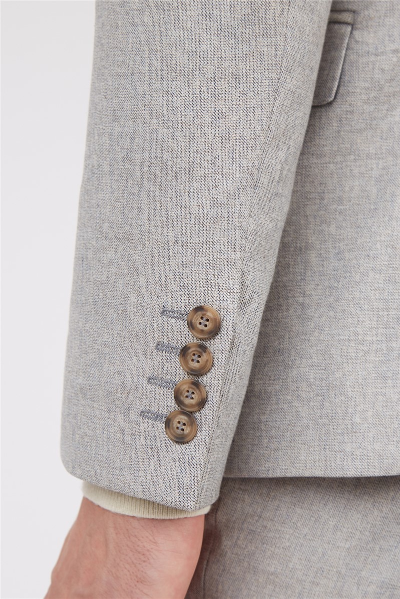  Slim Fit Cool Grey Texture Suit Jacket