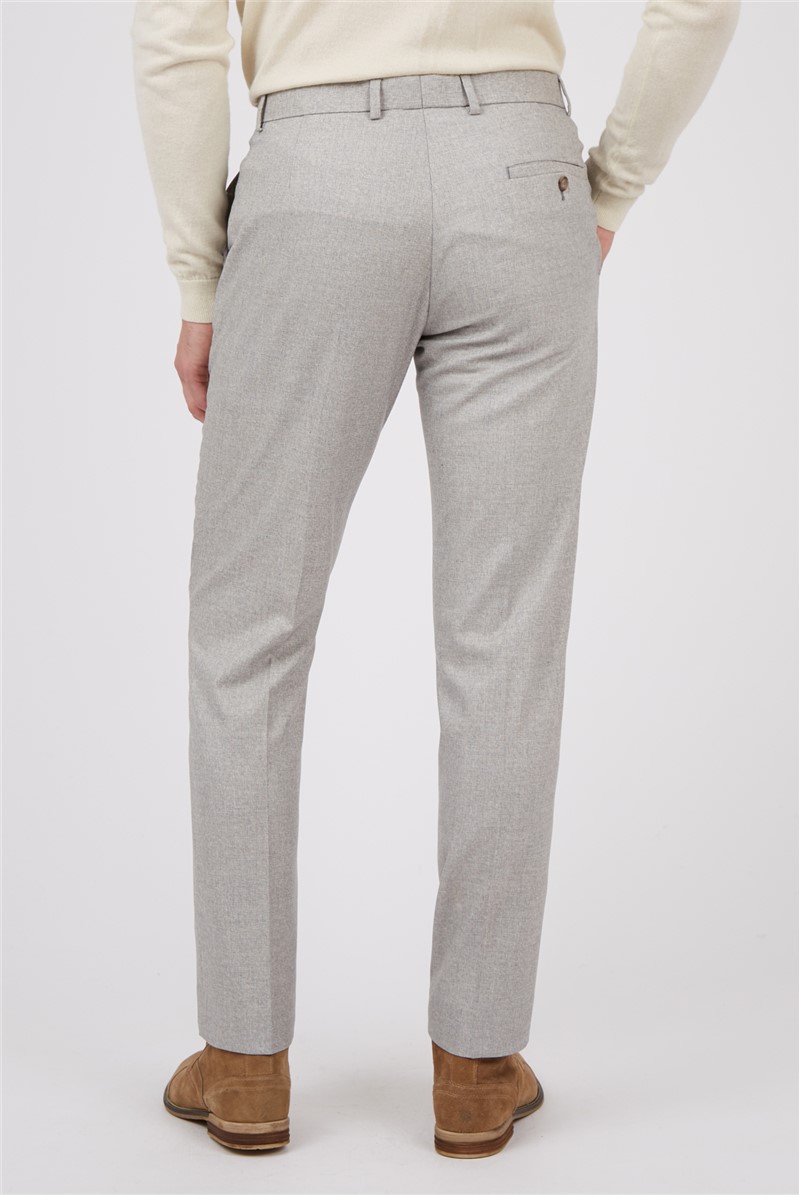  Slim Fit Cool Grey Texture Suit Trousers