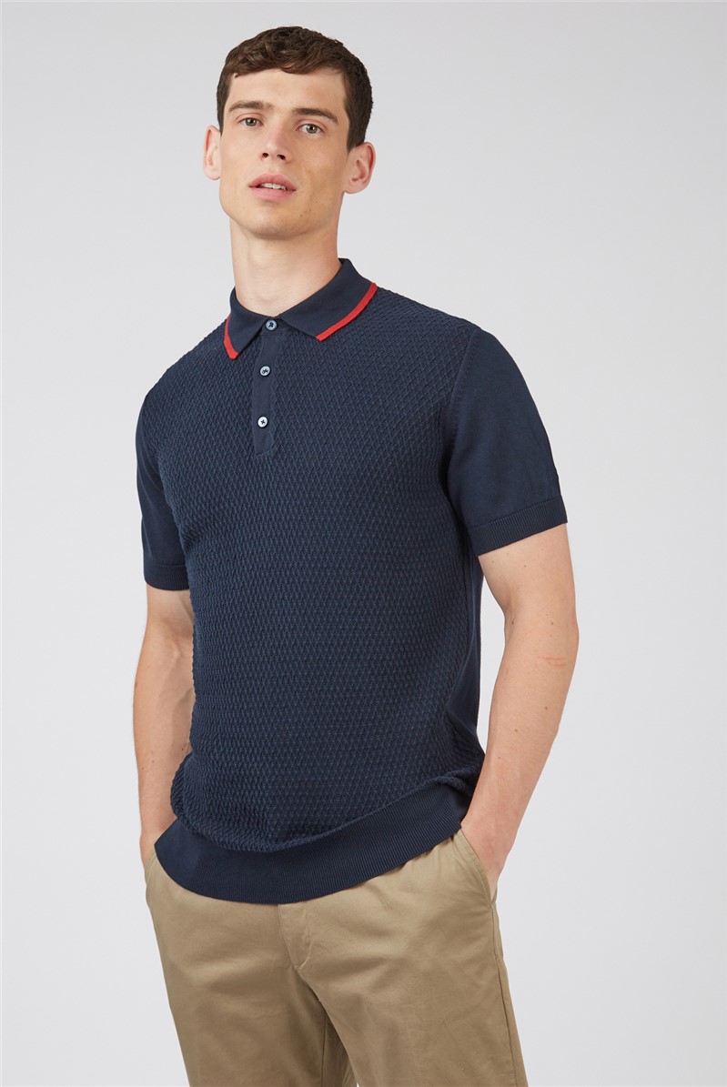  Textured Front Polo