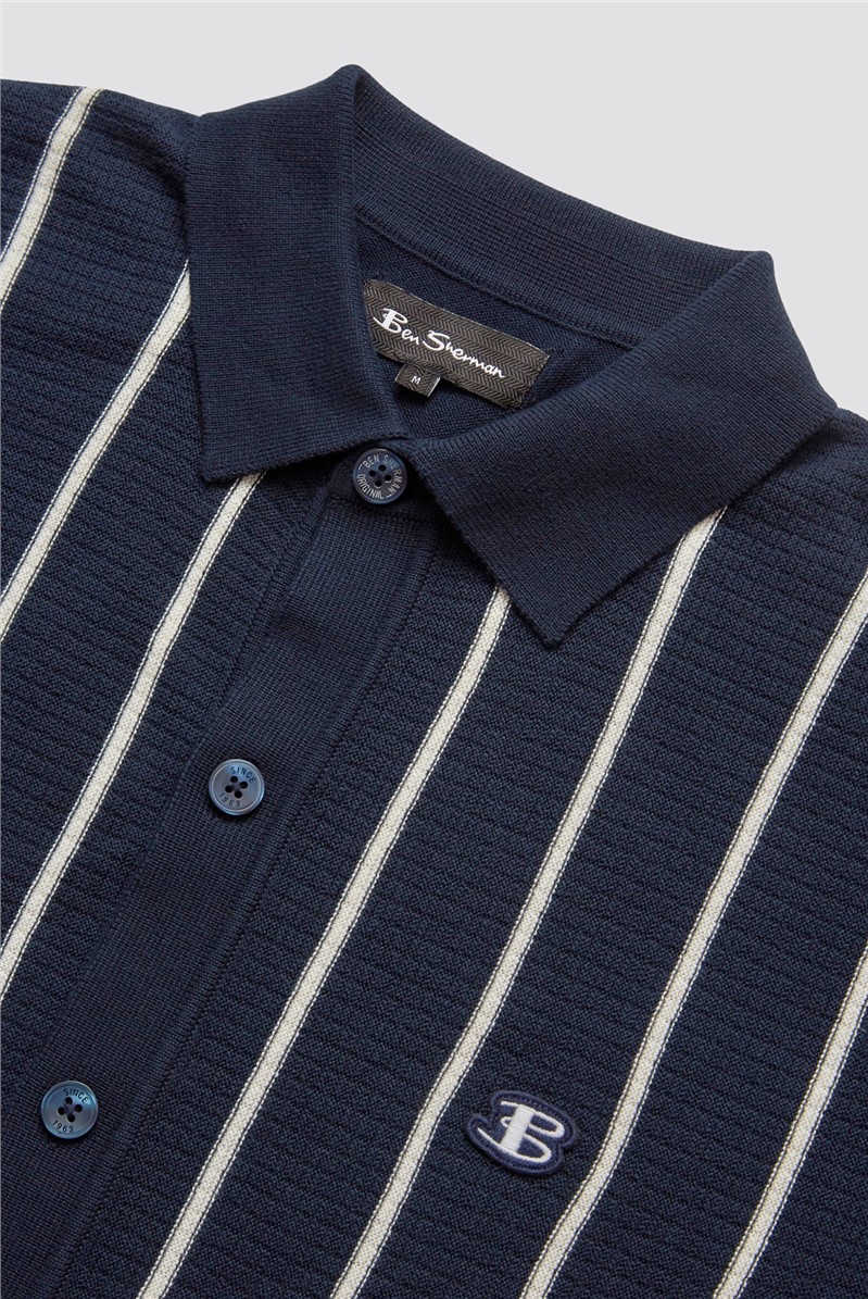 Ben Sherman Stripe Button Through Polo