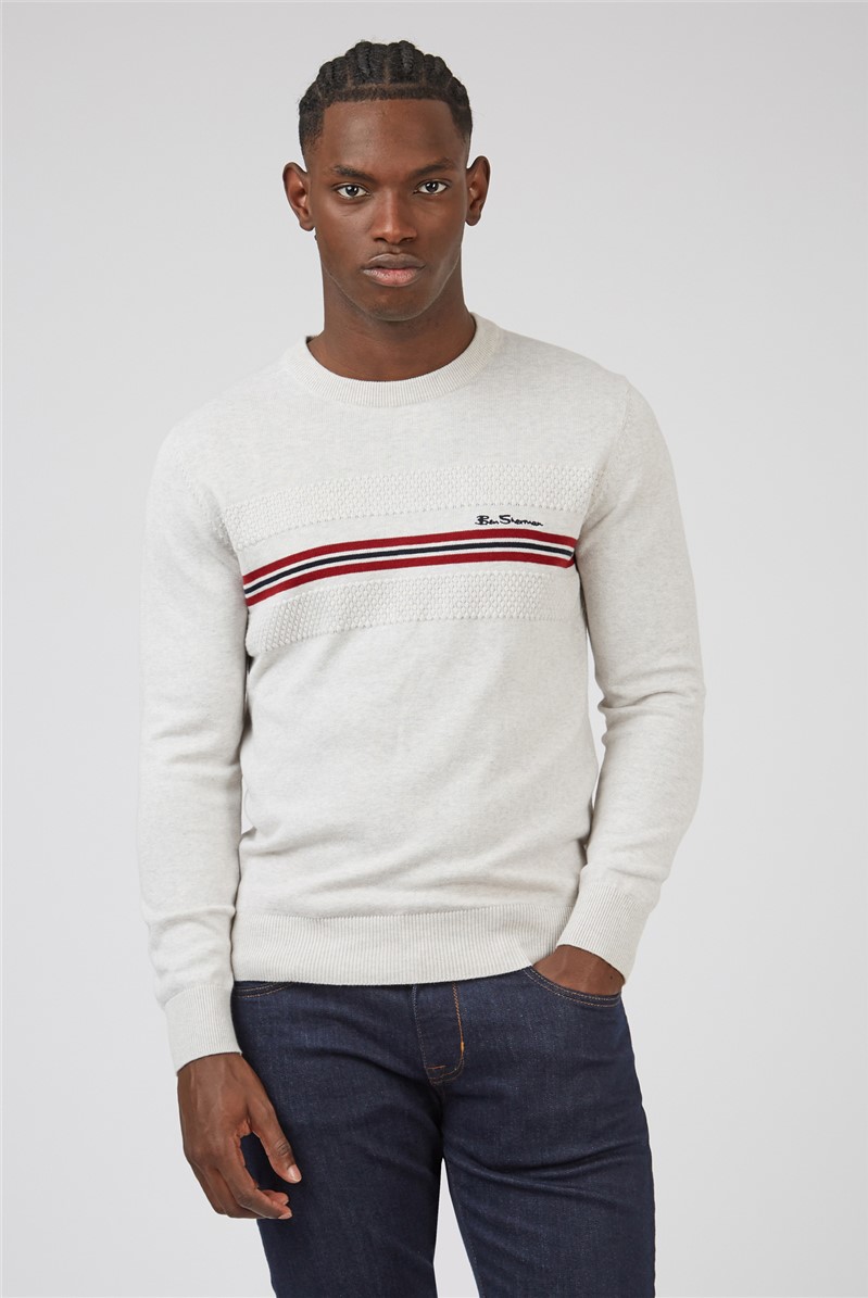 Ben Sherman Chest Stripe Crew Neck Jumper