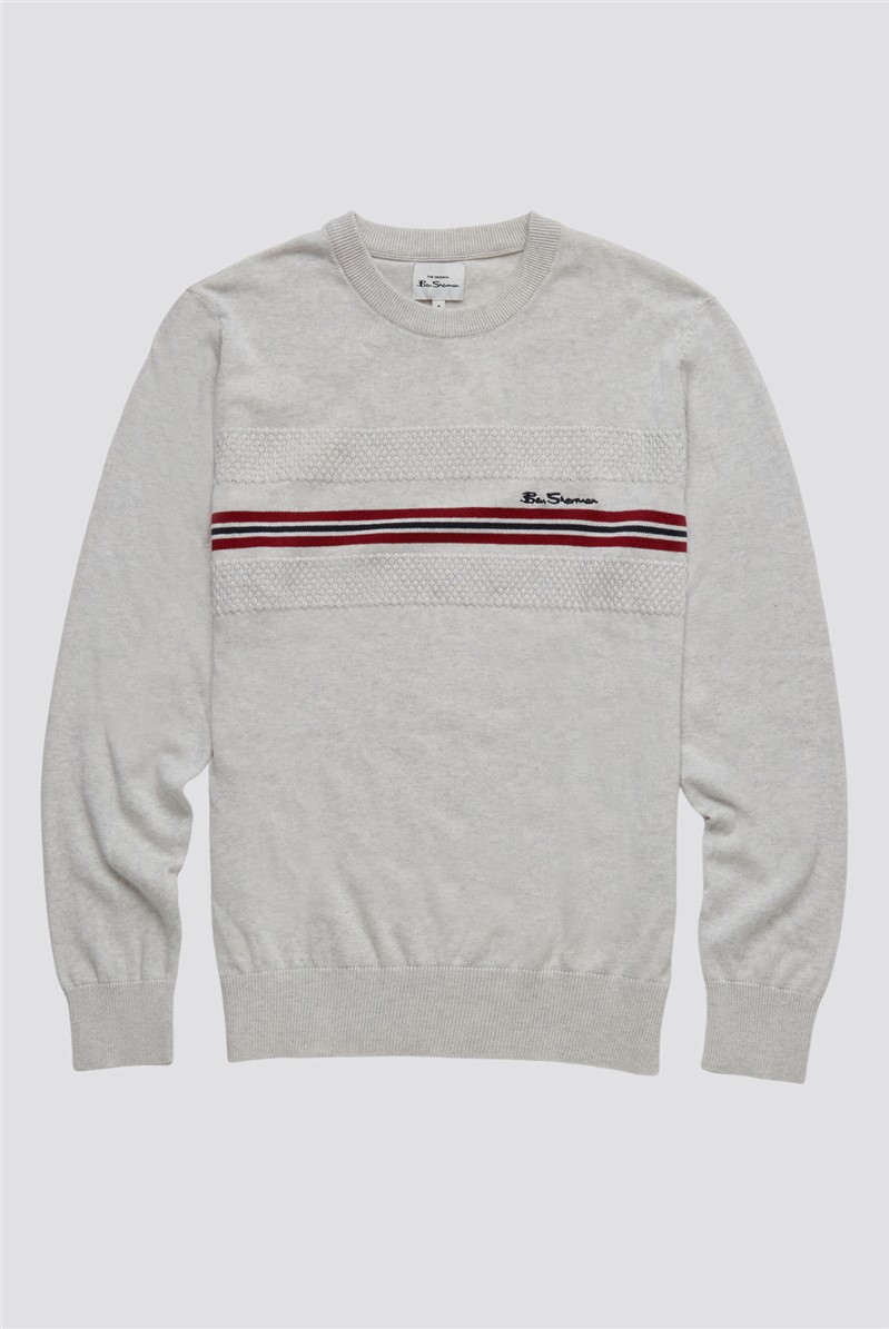 Ben Sherman Chest Stripe Crew Neck Jumper