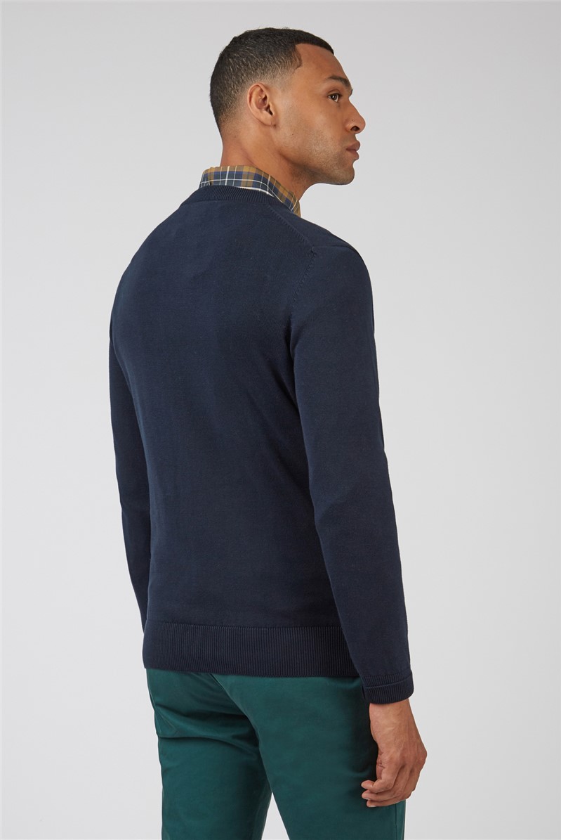  Chest Stripe Crew Neck Jumper