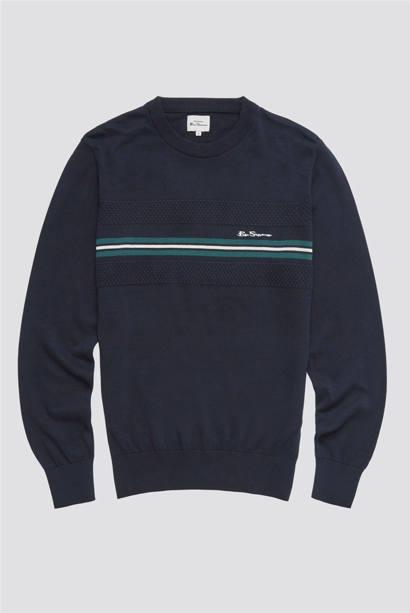  Chest Stripe Crew Neck Jumper