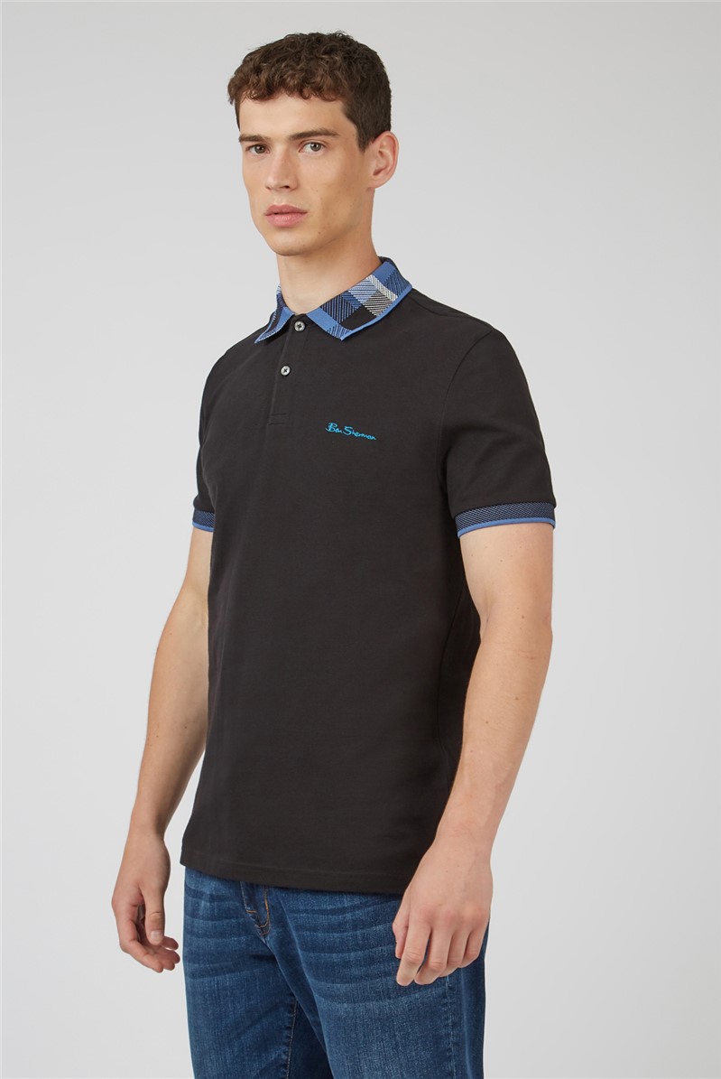 Polo shirts shop checkered collar