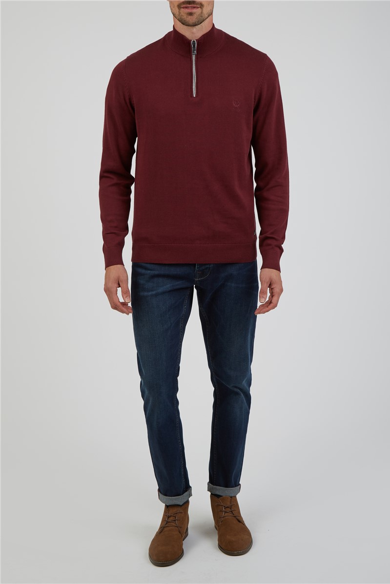  Half Zip Knitted Jumper