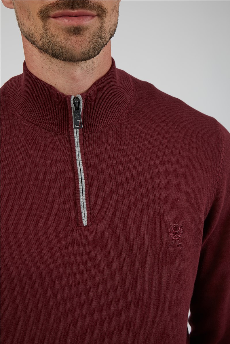  Half Zip Knitted Jumper