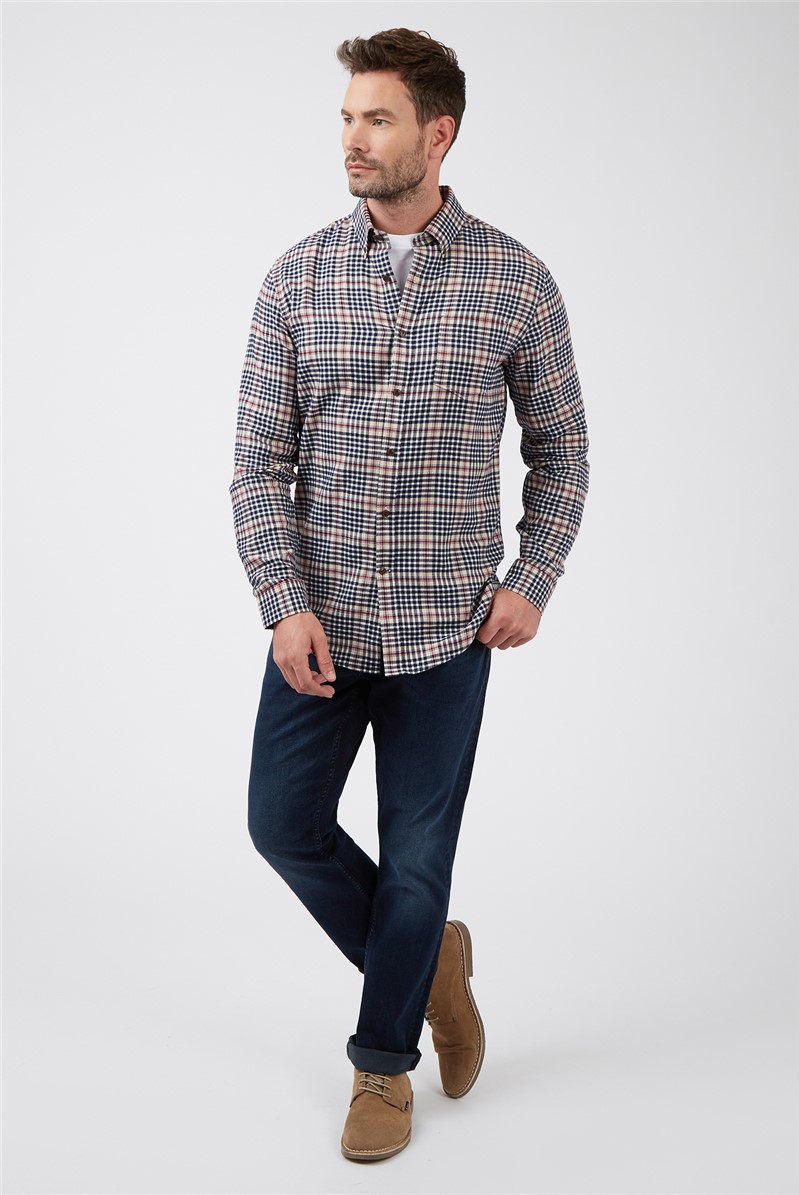 Racing Green Long Sleeve Leston Gingham Plaid Check Shirt