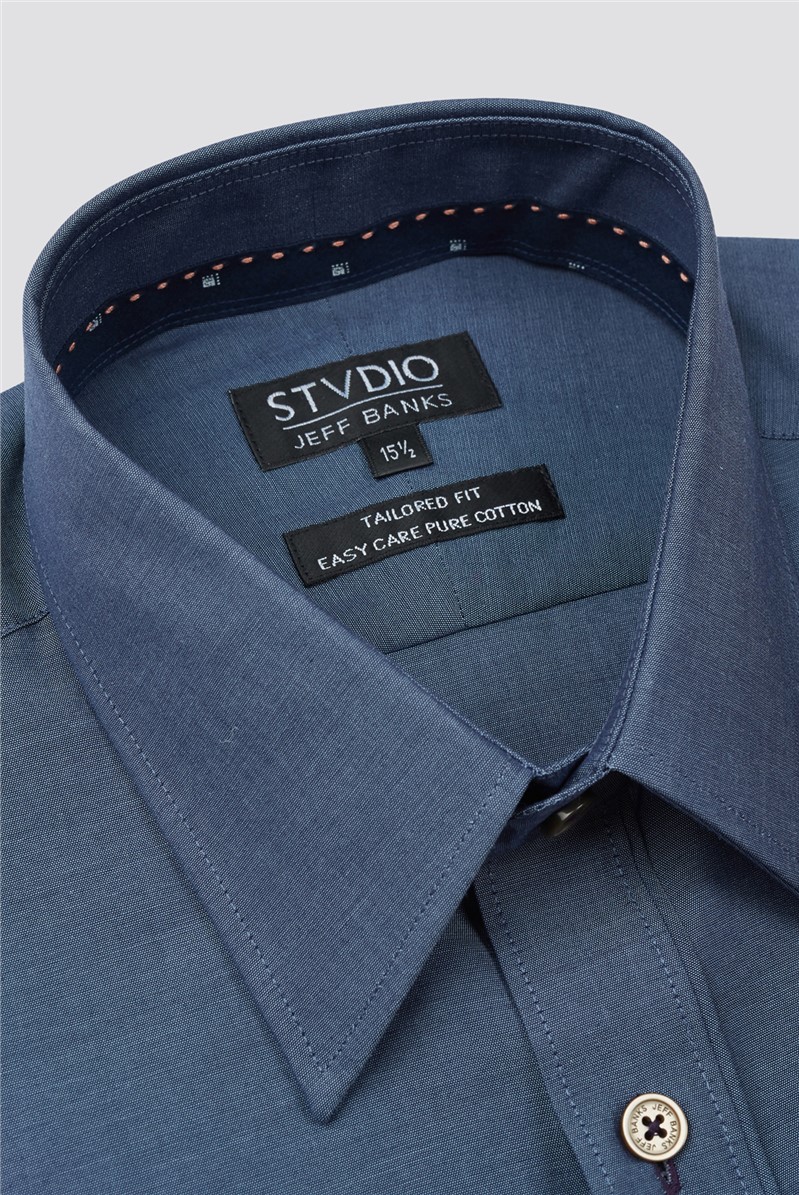 Studio Navy Blue Chambray Shirt