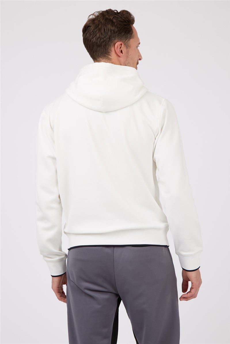 White hooded clearance sweatshirt