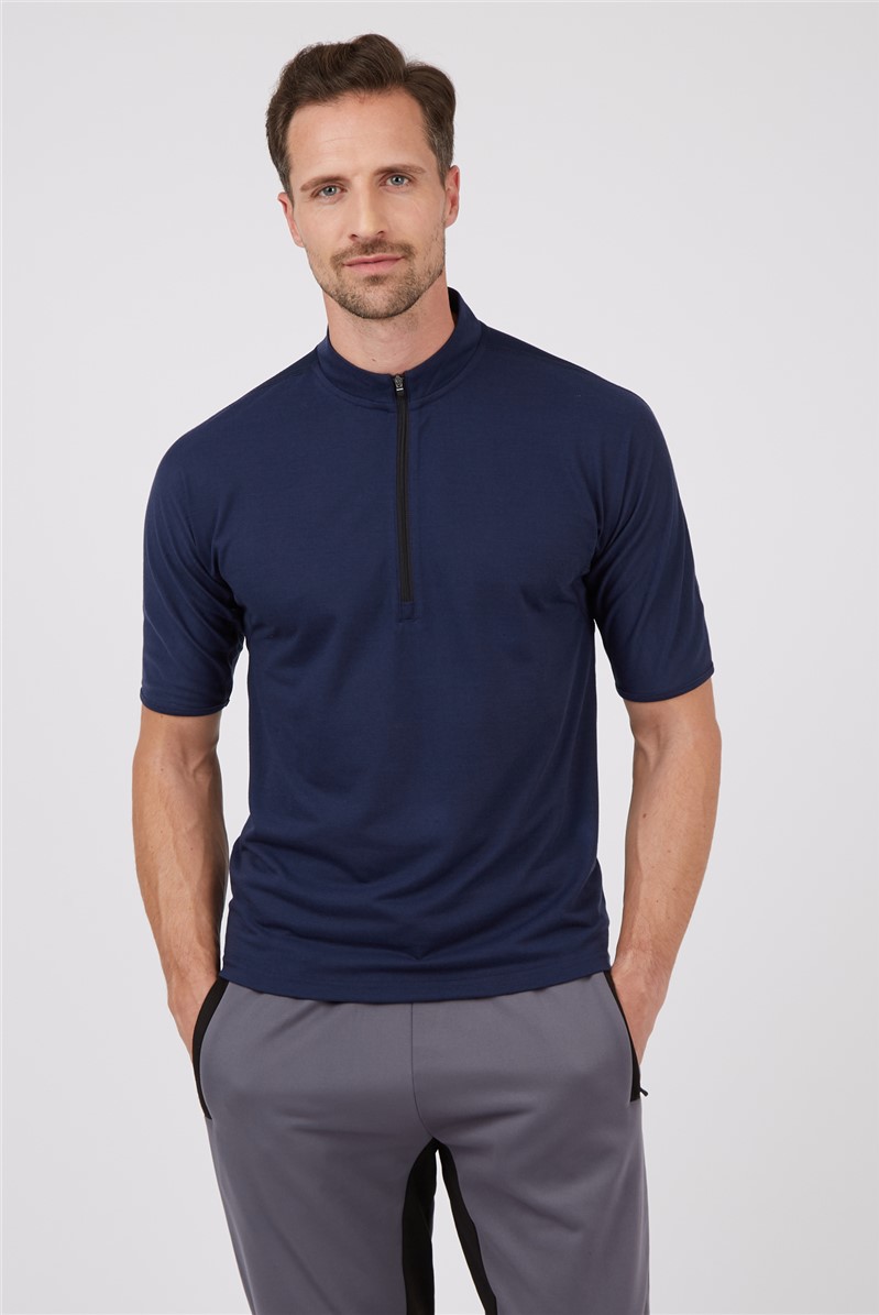  BANKSport Navy Jersey Half Zip Top