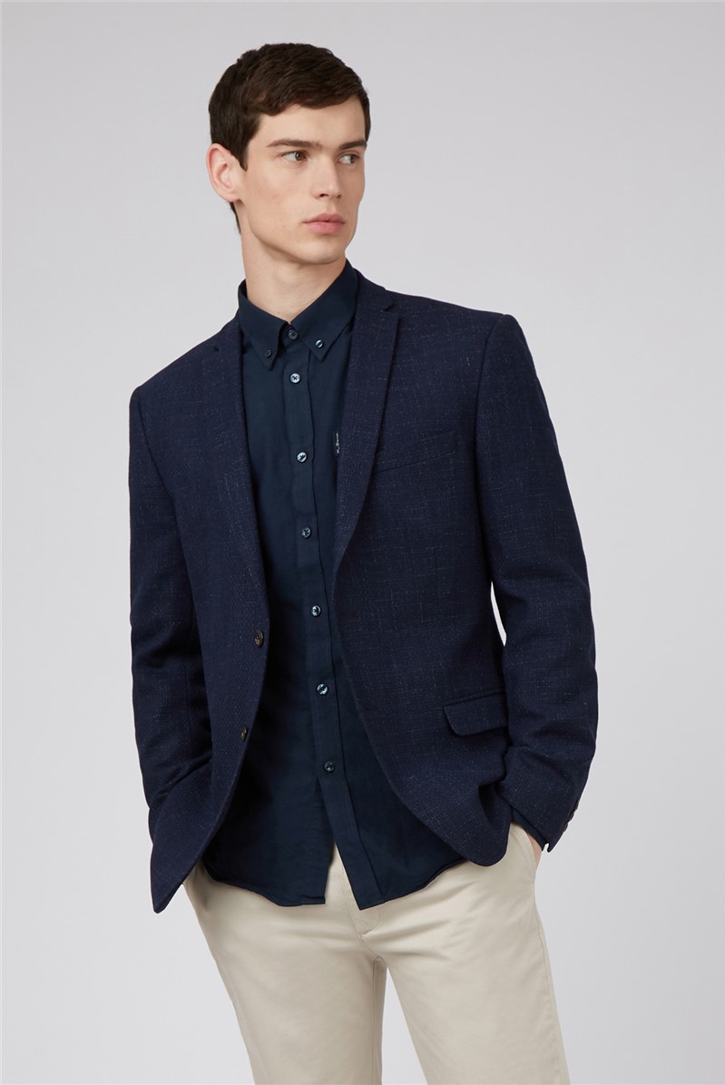 Ben Sherman Navy Texture Stand Alone Jacket