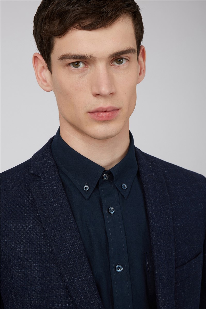 Ben Sherman Navy Texture Stand Alone Jacket