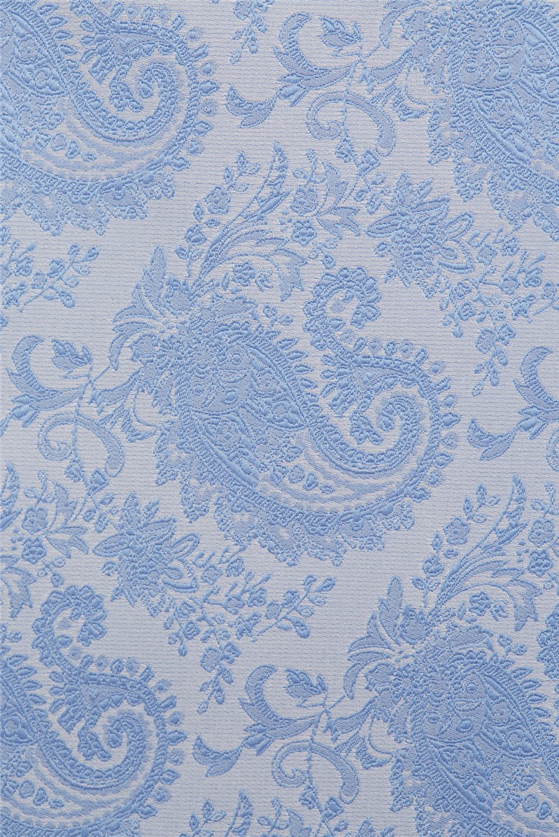 Occasions | Men's Blue Paisley Tie Pocket Square | Suit Direct