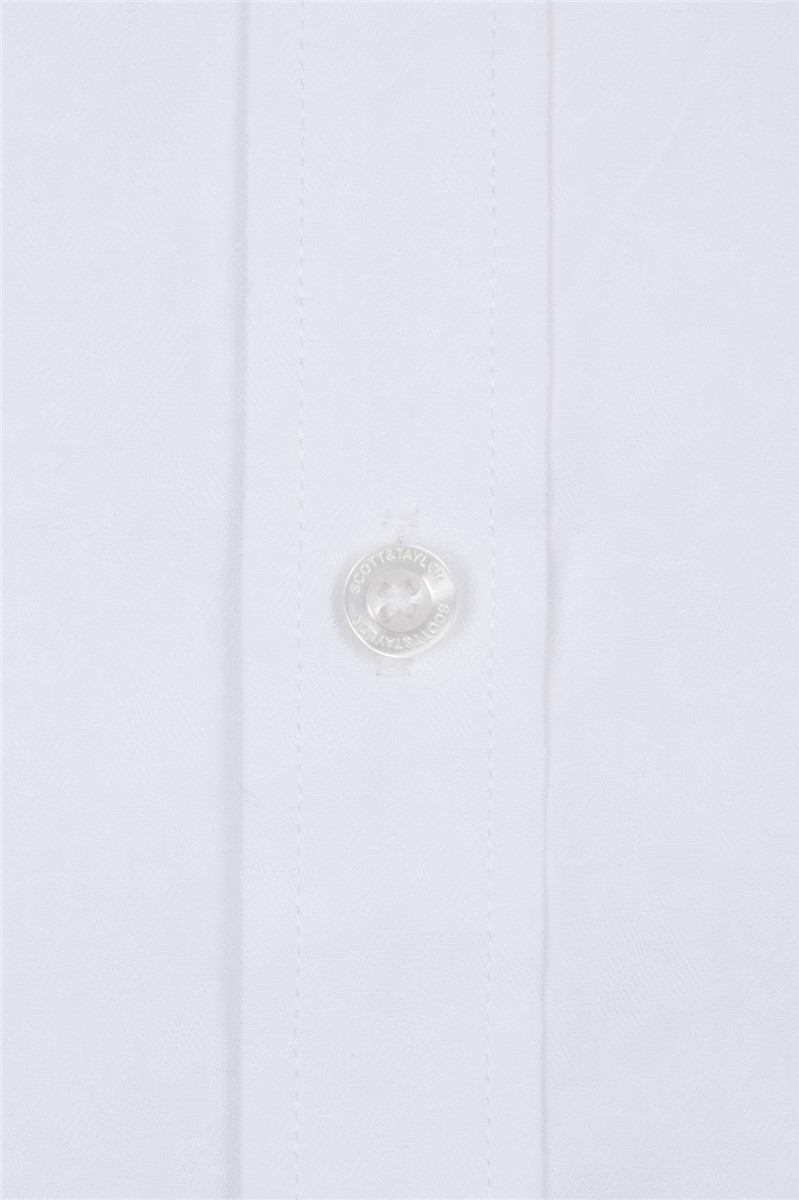 Occasions White Floral Jacquard Shirt