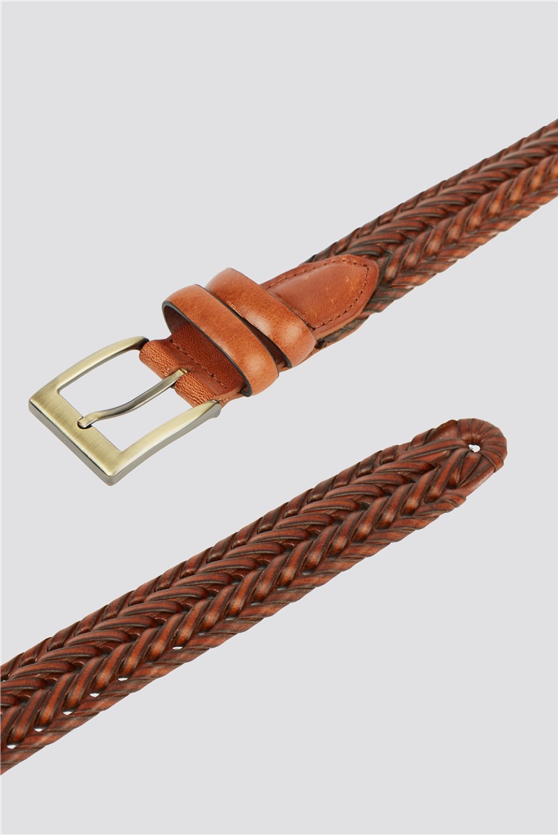  Tan Plaited Belt