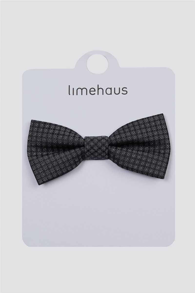 Limehaus | Men's Sparkle Silver Tile Bow Tie | Suit Direct