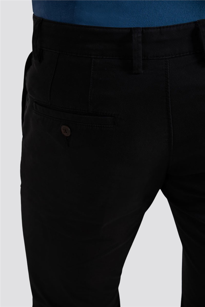  Slim Fit Black Chino Trousers