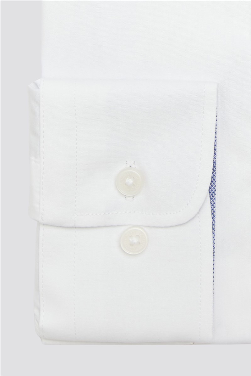  White Round Collar Shirt