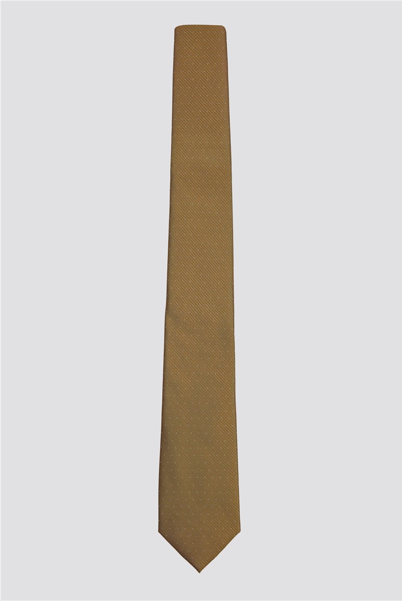 Racing Green Yellow Micro Spot Tie