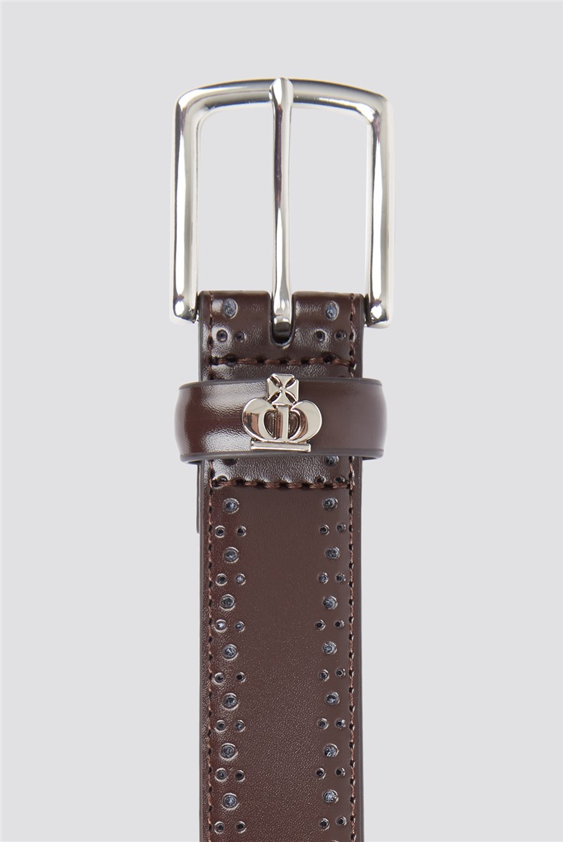  Brown Bonded Leather Belt