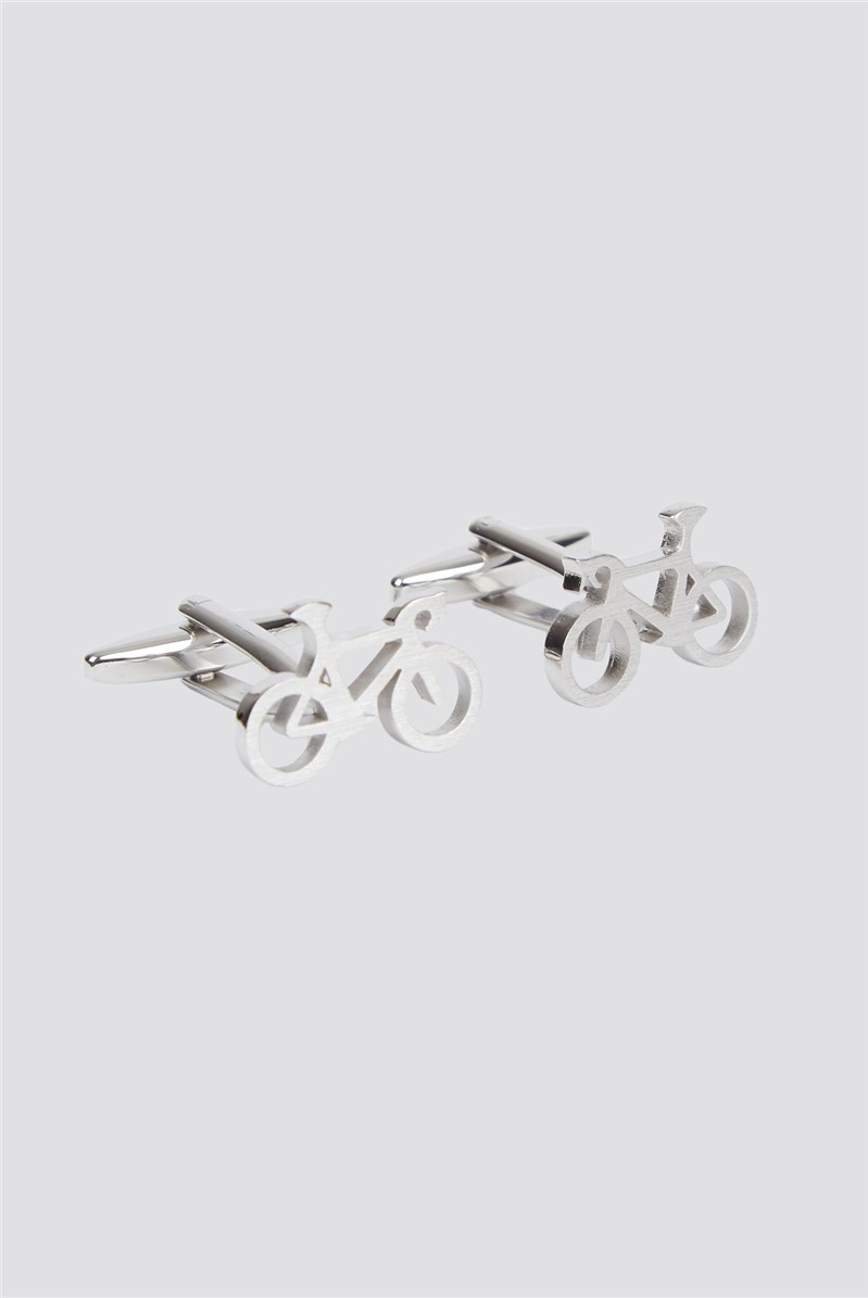  Silver Bicycle Cufflinks