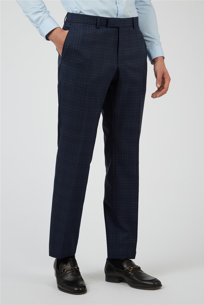  Navy Check Suit 